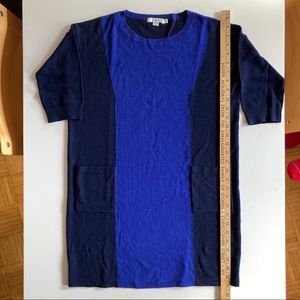Boden Black and Blue, Color-paneled Tunic-style Sweater Dress  US Sz 8P